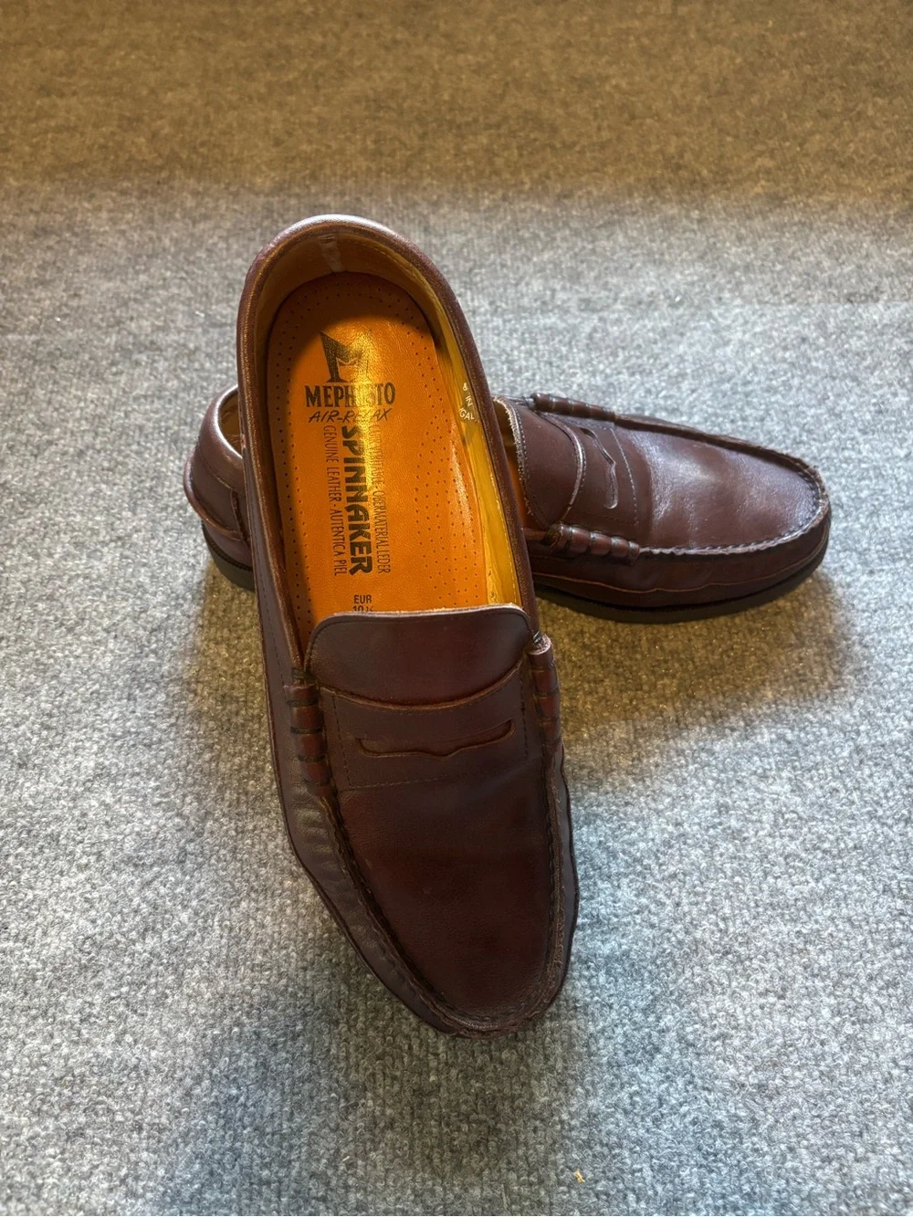MEPHISTO Air Relax Spinnaker Brown Leather Slip On Loafers Men’s Size 11 US